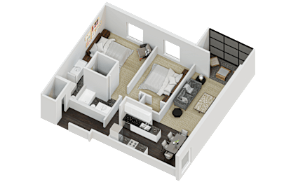 2 bed 2 bath B at Astor Place of Edina Apartments , Edina