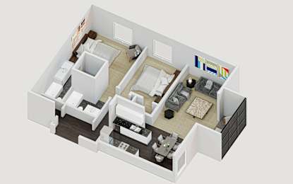 2 bed 2 bath A at Astor Place of Edina Apartments , Edina, 55435