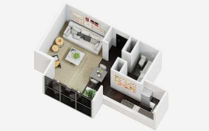 Studio 1 bath at Astor Place of Edina Apartments , Edina, MN, 55435