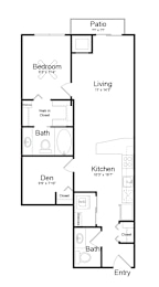 B3 floor plan at Track 29 Apartments, Minneapolis, MN, Minnesota