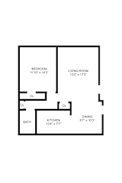 1 bedroom floorplan