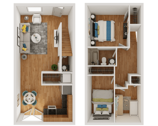 Fort Collier 3 bed floorplan at Fort Collier Terrace, Winchester, VA 22601