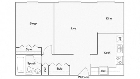 Ashford Floor Plan at ReNew Aurora, Aurora, IL