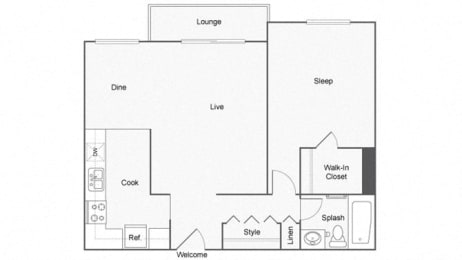 Audrey Floor Plan at ReNew Aurora, Aurora, IL, 60506
