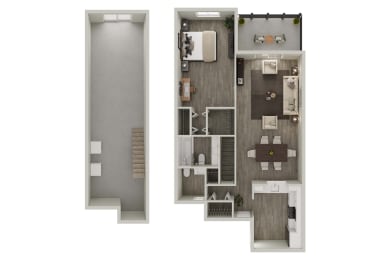 One-Bed-One-half-bath-A at Canal Place, Connecticut, 06089