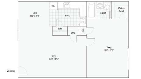 1 bed 1 bath D at Stonebridge, Connecticut