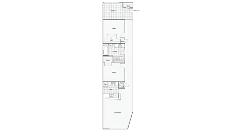 Floorplan for The Broadway - 2 beds and 2 baths  at Blue Ribbon Lofts, Milwaukee, WI, 53205