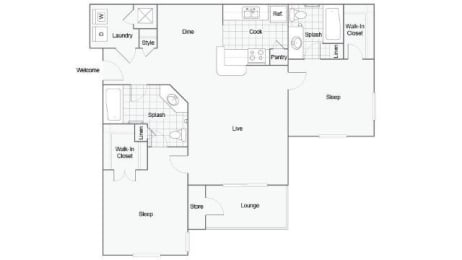 Burlington LURA Floorplan at ReNew Sugar Hill, Sugar Hill, Georgia