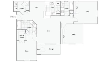 Concord  LURA Floorplan at ReNew Sugar Hill, Georgia