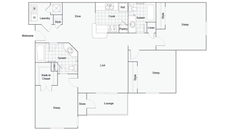 Concord Floorplan at ReNew Sugar Hill, Sugar Hill