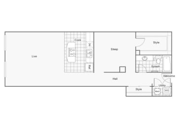 Baler Floor Plan at ReNew Wichita, Wichita