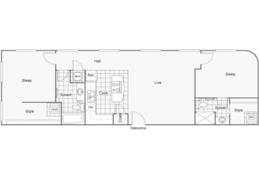 Iman Floor Plan at ReNew Wichita, Wichita, KS