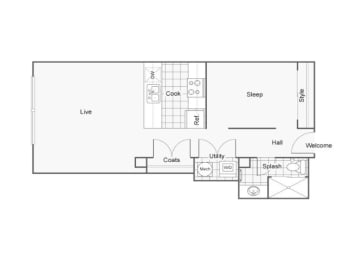 -McQueen Floor Plan at ReNew Wichita, Wichita, Kansas