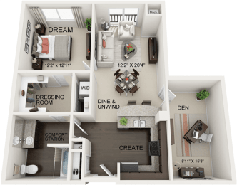 Arlington Floor Plan at Residences at the Street, Washington