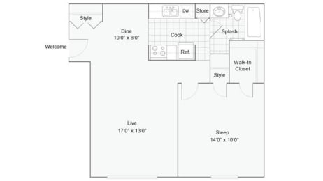 Auburn Floor Plan at Williamsburg South, Pittsburgh, PA