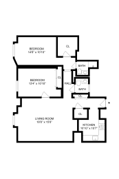 2 bed 2 bath C at Renew Worcester, Massachusetts