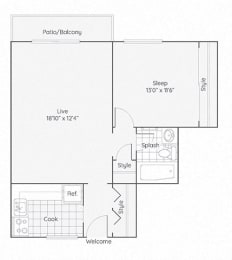 1 bed 1 bath at River Oaks, North Aurora, IL