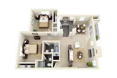 Sellwood 2 bed 2 bath apartment at Miramonte Lodge, Milwaukie, OR, 97222