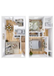 Townhome 3D floor plan