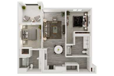 a floor plan of a 1 bedroom with a bathroom and a living room