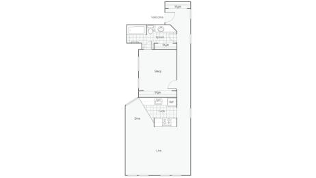 1 Bedroom Floor Plan at Whitney Gray, Portland Oregon ?