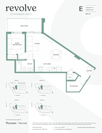 A floor plan for a property managed by Peterson Rentals.