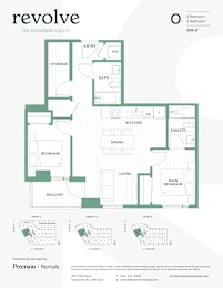 A floor plan for a property managed by Peterson Rentals.