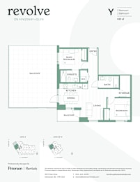 A floor plan for a property rented by Peterson Rentals.