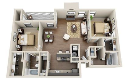 Veridian at Sandy Springs floor plan apartment home layout