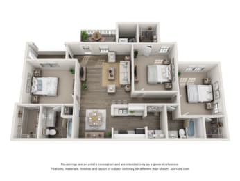 Floor Plan 3 Bed, 2 Bath - Fully Renovated