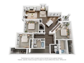a 3 bedroom floor plan is shown in this image