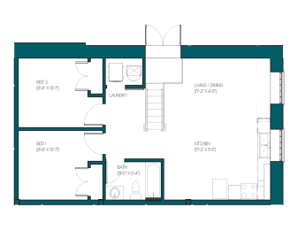 Floor Plan  a floor plan of a house with an open floor plan