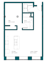 Floor Plan  a floor plan of a small house with a bedroom and a living room
