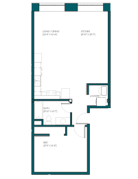 Floor Plan  a floor plan of a bedroom floor plan with an open floor plan to the floor