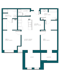 Floor Plan  a blueprint of a floor plan of a house