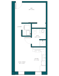 Floor Plan  blueprint of a floor plan for a small apartment