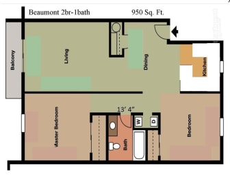  Floor Plan 2x1L - Beaumont