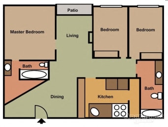  Floor Plan 3x2 - Biltmore