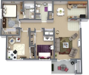 Floor Plan 3 Bed, 2 Bath