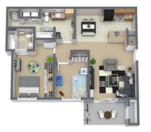 a1 floor plan  1 bedroom  129