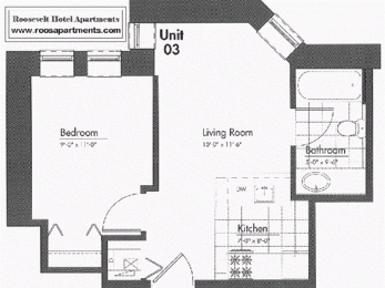  Floor Plan 1x1