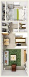 1 bed 1 bath A at Mountain Vista Apartments, Lakewood, CO