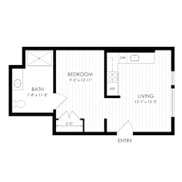 1 bed 1 bath E at RiDE at RiNo Apartments, Denver, Colorado