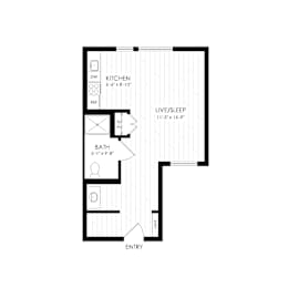 Studio 1 bath O at RiDE at RiNo Apartments, Denver