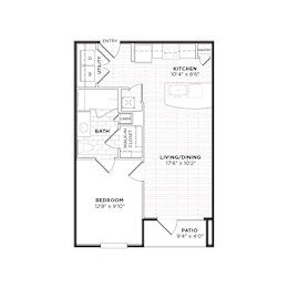 A1 Floorplan at Agave, San Antonio, TX