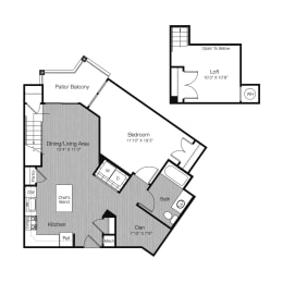 a floor plan of a bedroom apartment at West 130, New York