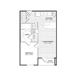 A1A Floorplan at Agave, San Antonio, Texas