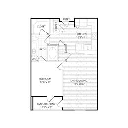 A2 Floorplan at Agave, San Antonio, TX, 78205