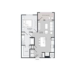 A2 Floor Plan at The Bridge at McKinney, McKinney, 75069