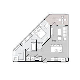 A3 Floor Plan at The Bridge at McKinney, McKinney Texas